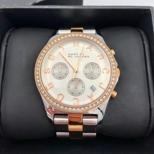 'Henry' Chronograph & Crystal Topring Watch, 40mm